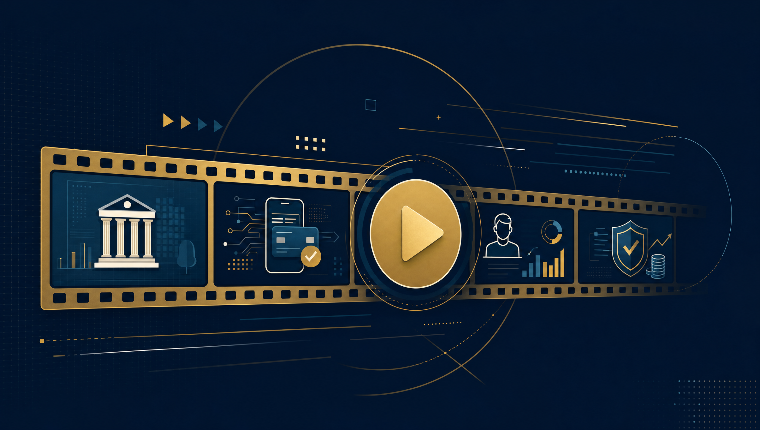 Storyboard frames from a fintech explainer film production