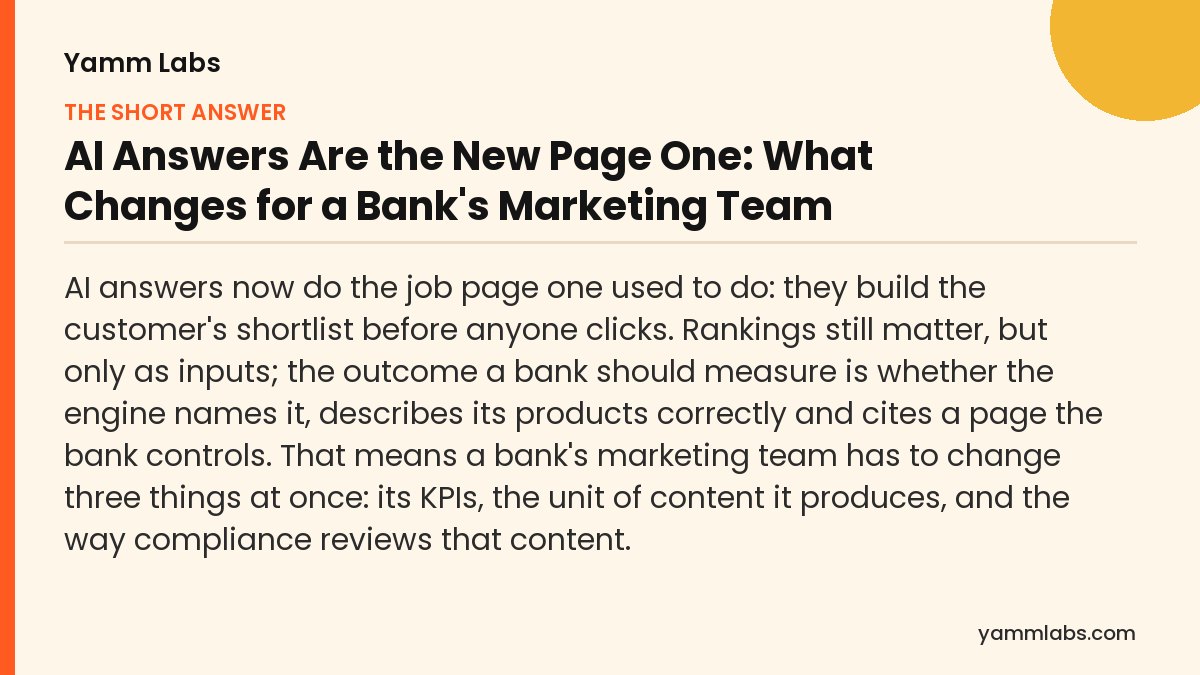 AI Answers Are the New Page One: the short answer, summarised