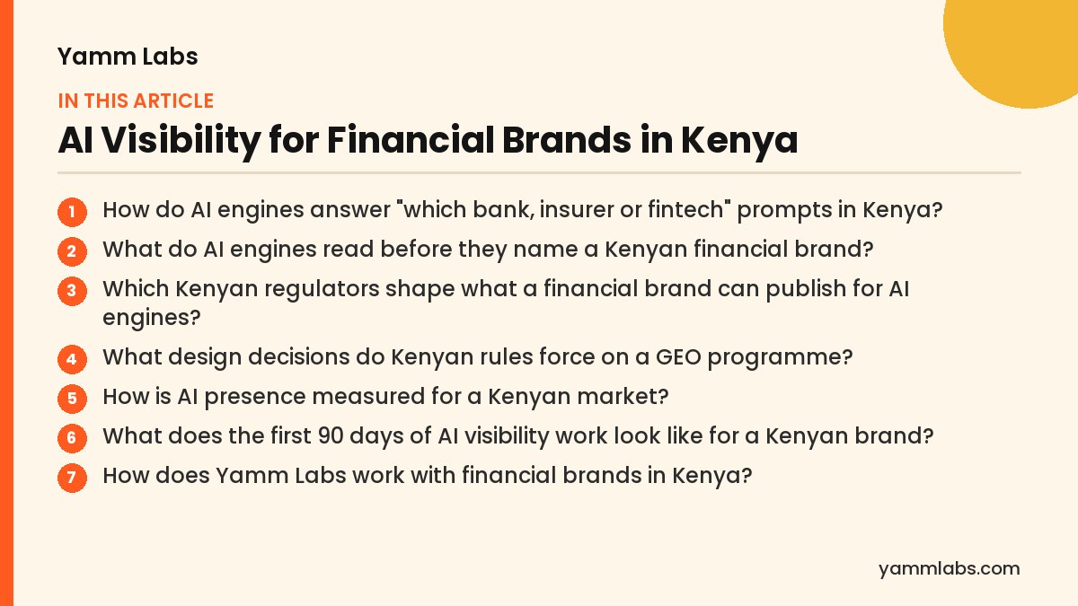 AI Visibility for Financial Brands in Kenya: what this article covers