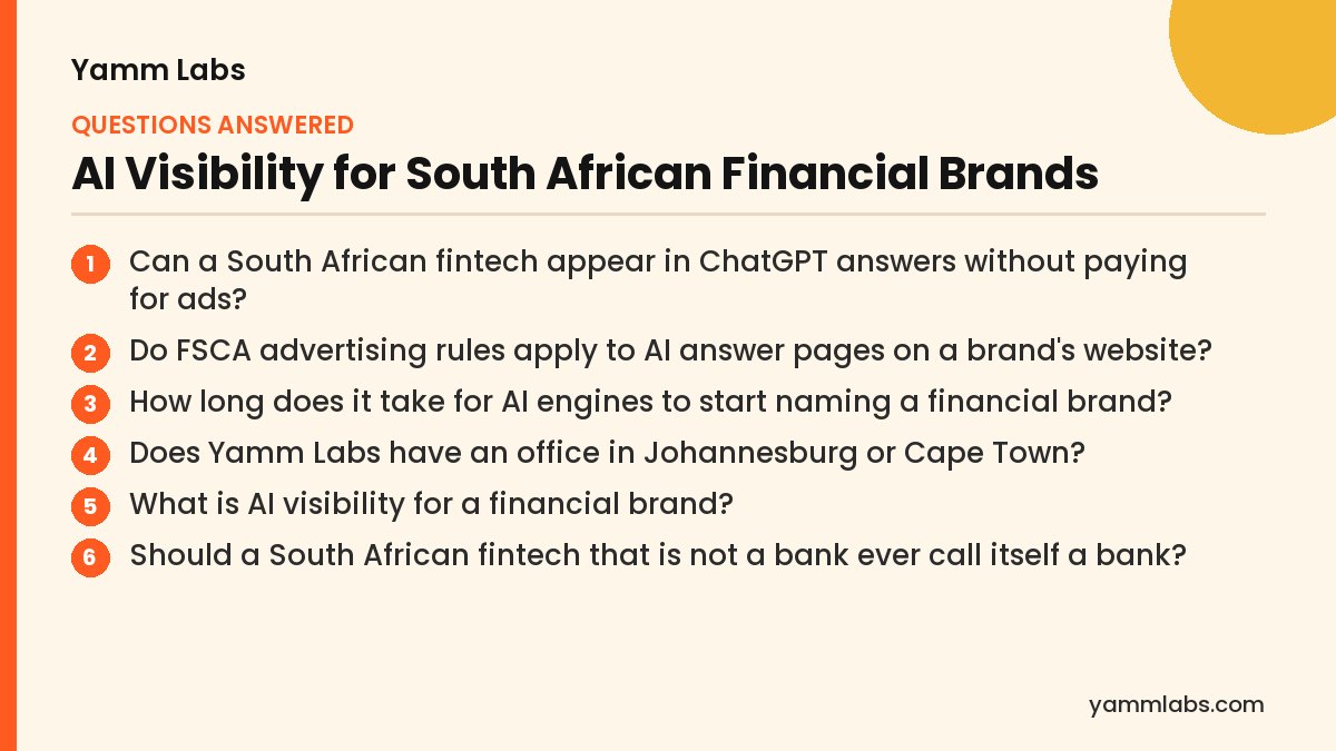 AI Visibility for South African Financial Brands: questions this article answers