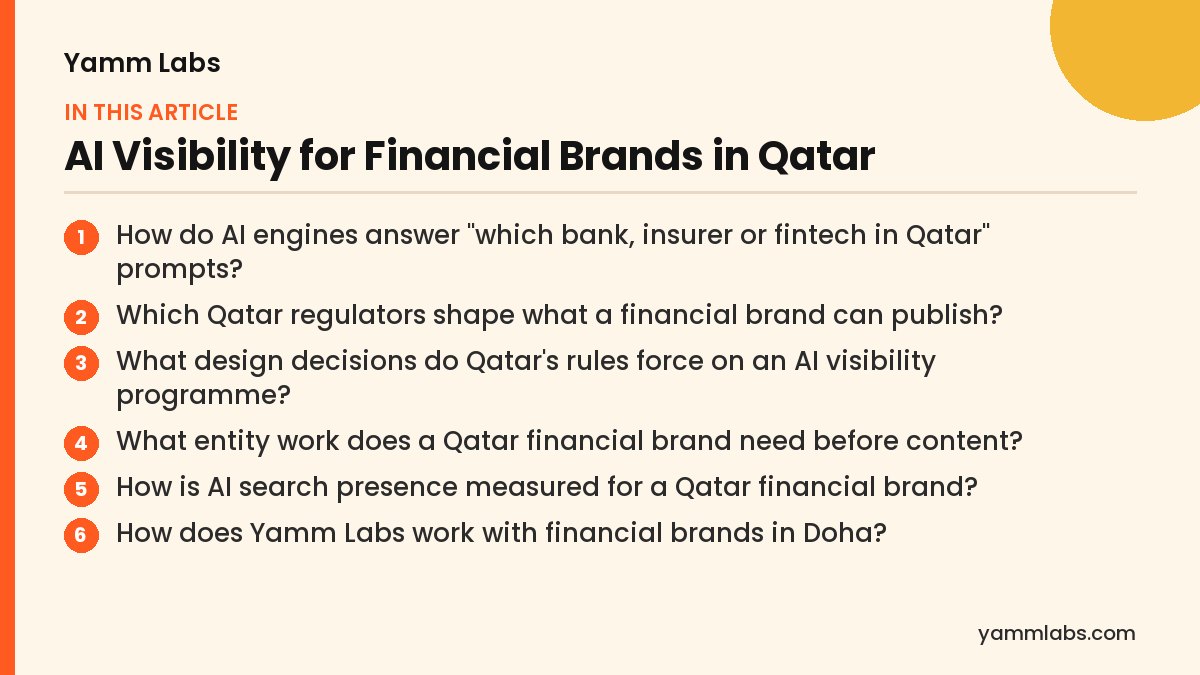 AI Visibility for Financial Brands in Qatar: what this article covers