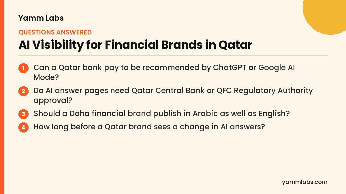AI Visibility for Financial Brands in Qatar: questions this article answers
