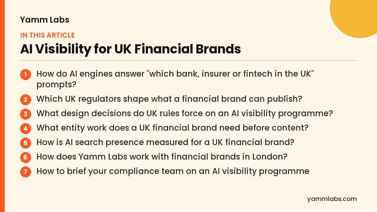 AI Visibility for UK Financial Brands: what this article covers