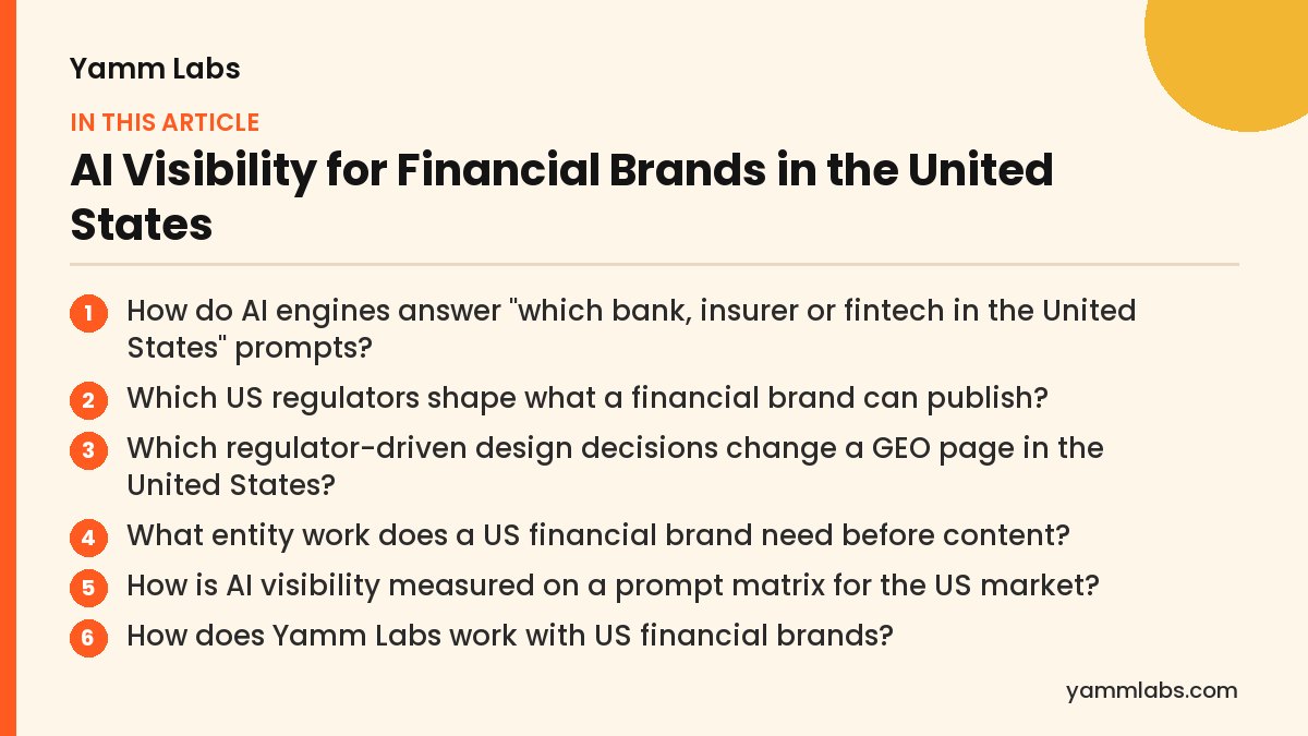 AI Visibility for Financial Brands in the United States: what this article covers