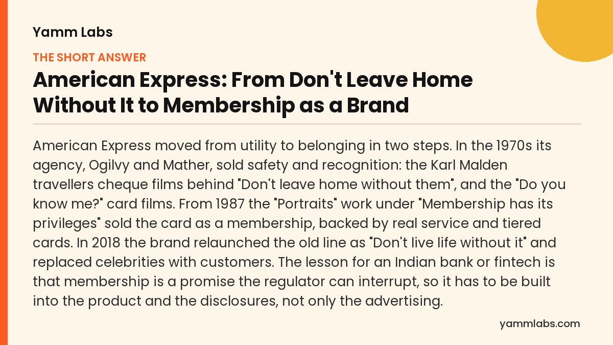 American Express: the short answer, summarised