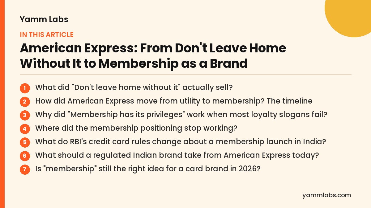 American Express: what this article covers