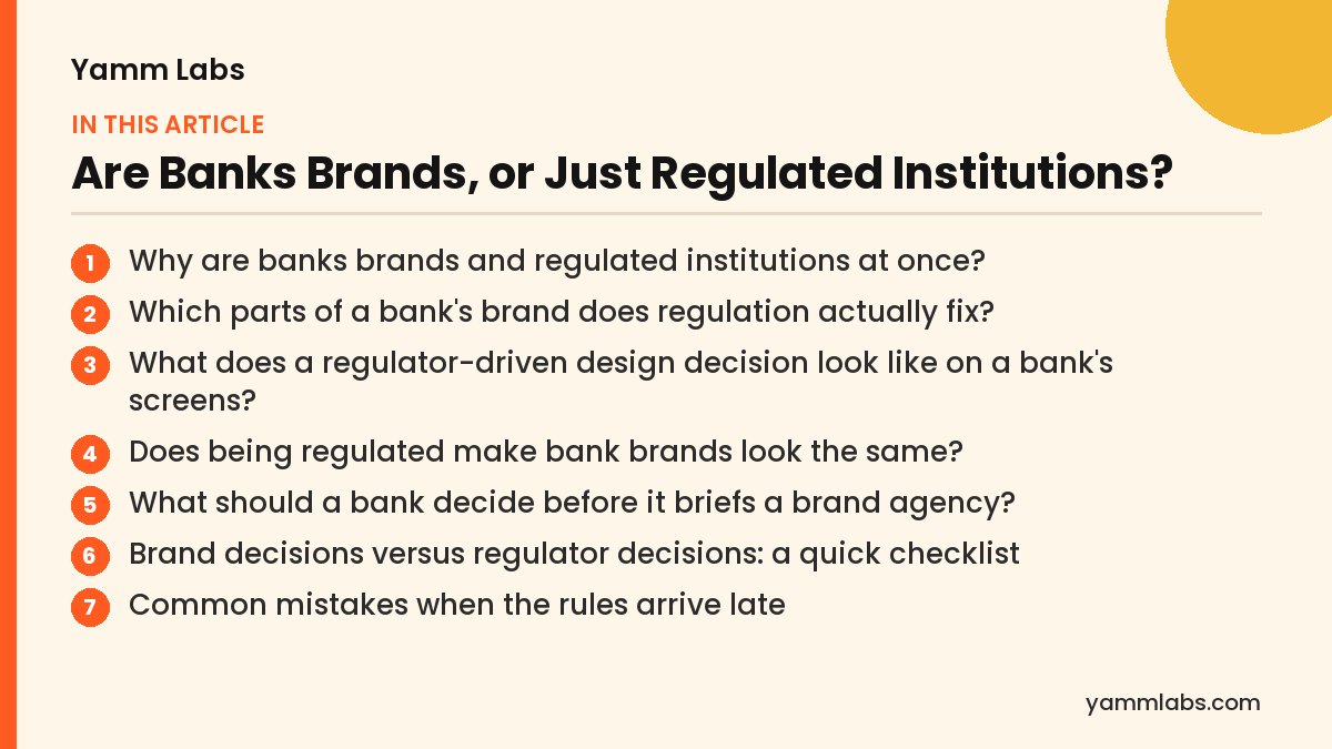 Are Banks Brands, or Just Regulated Institutions? What this article covers