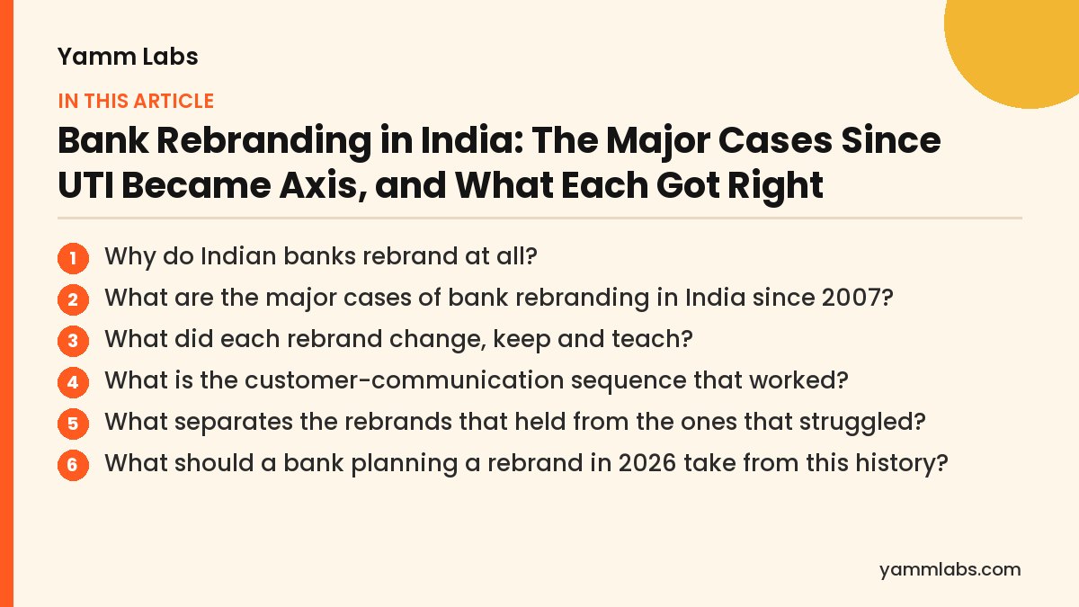 Bank Rebranding in India: what this article covers