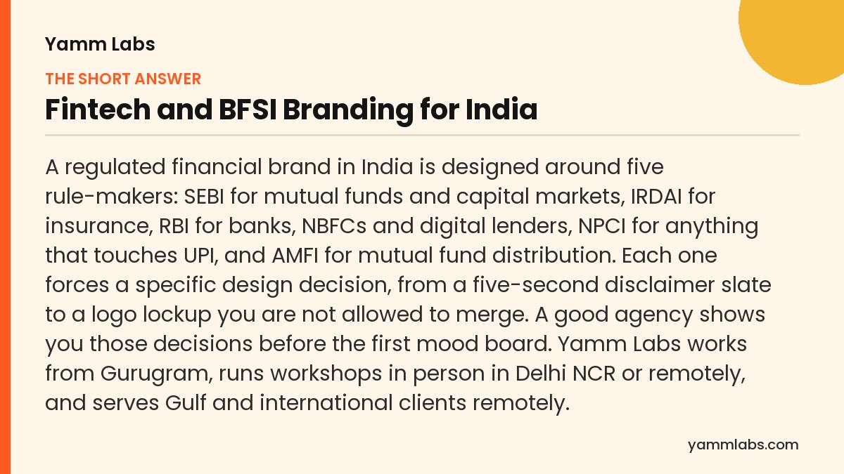 Fintech and BFSI Branding for India: the short answer, summarised