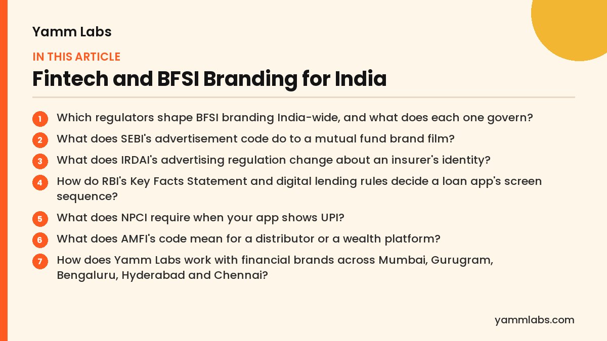 Fintech and BFSI Branding for India: what this article covers