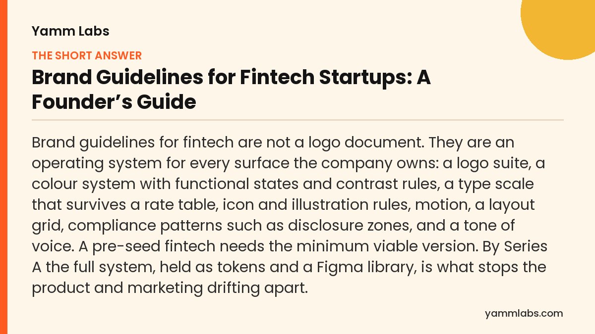 Brand Guidelines for Fintech Startups: the short answer, summarised