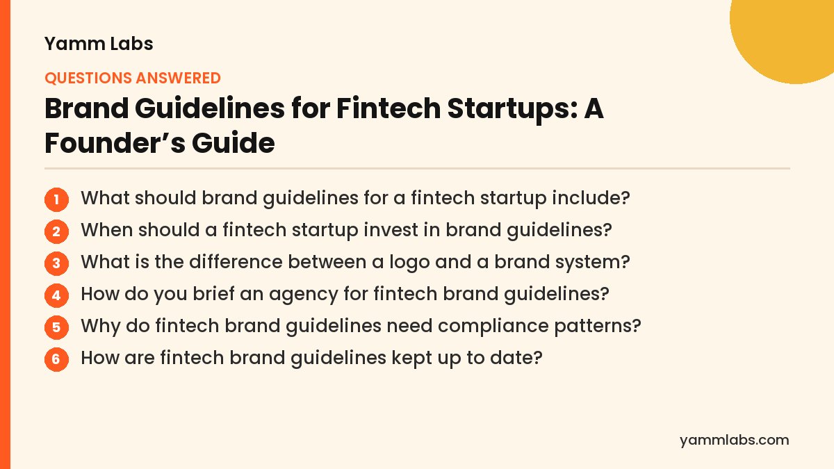 Brand Guidelines for Fintech Startups: questions this article answers