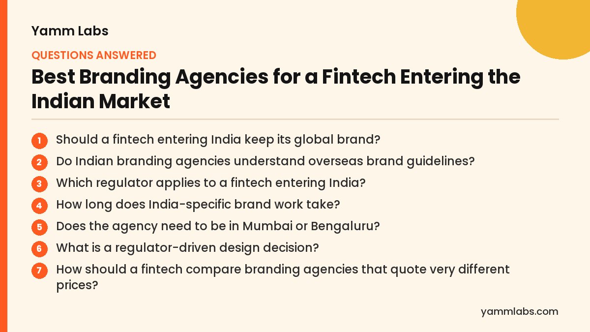 Best Branding Agencies for a Fintech Entering the Indian Market: questions this article answers