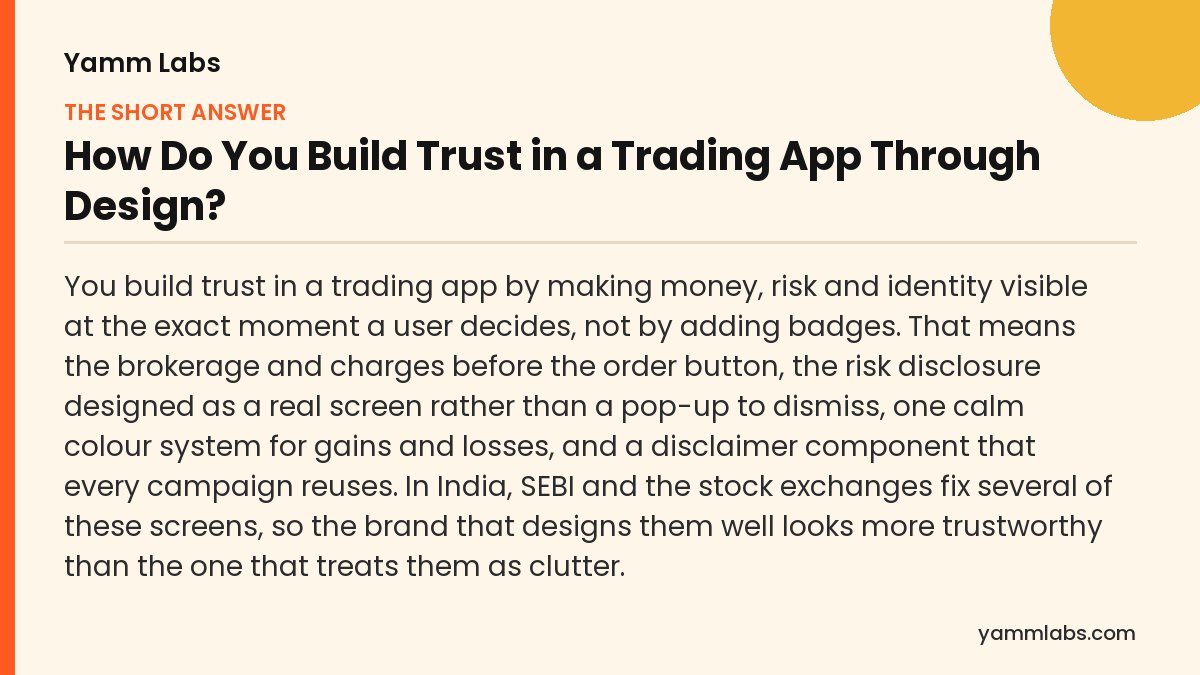 How Do You Build Trust in a Trading App Through Design? The short answer, summarised