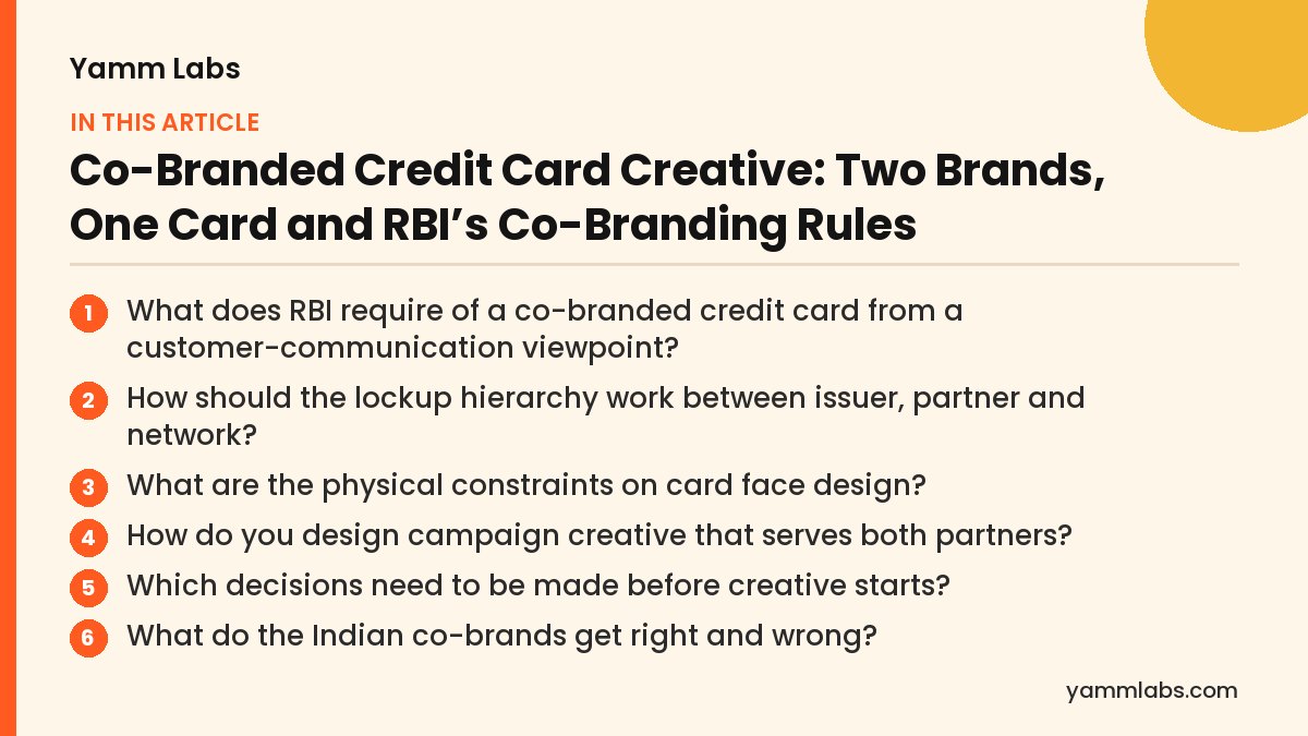 Co-Branded Credit Card Creative: what this article covers
