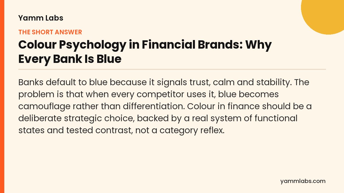 Colour Psychology in Financial Brands: the short answer, summarised