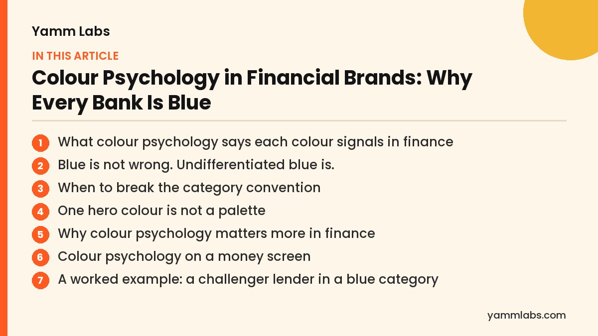 Colour Psychology in Financial Brands: what this article covers
