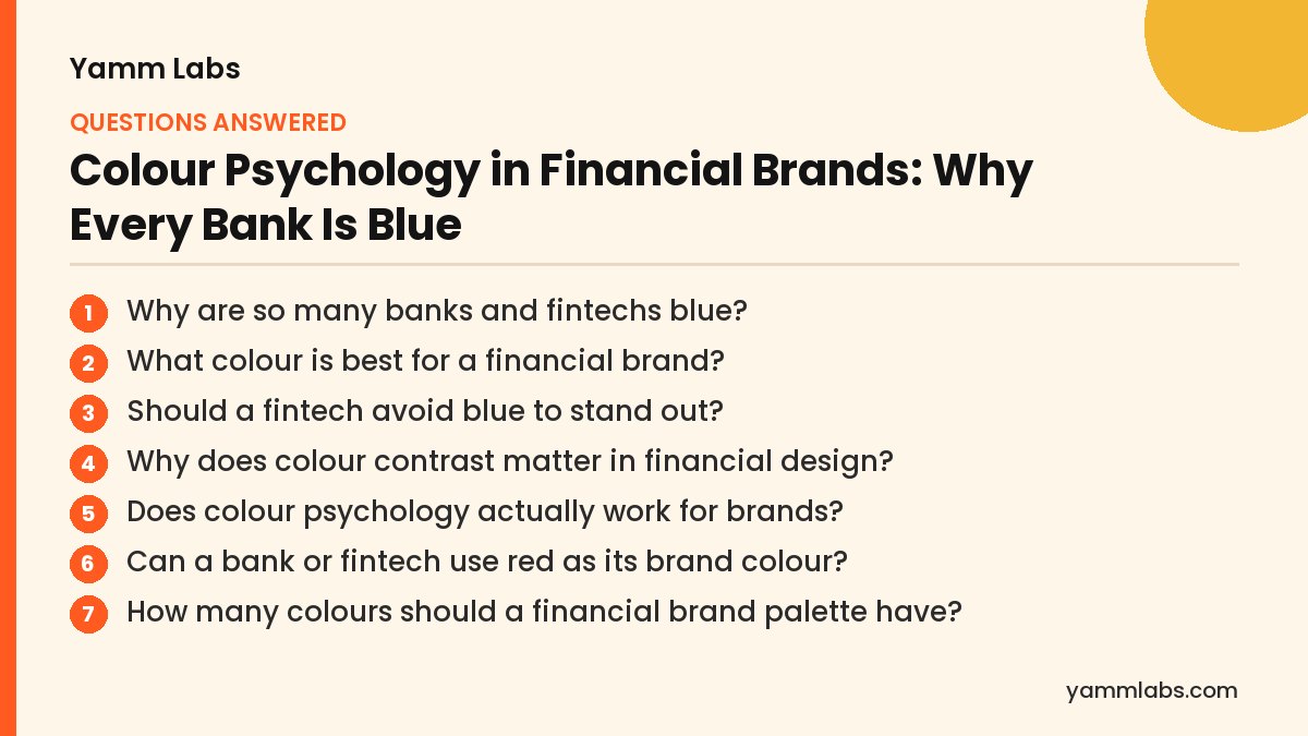 Colour Psychology in Financial Brands: questions this article answers