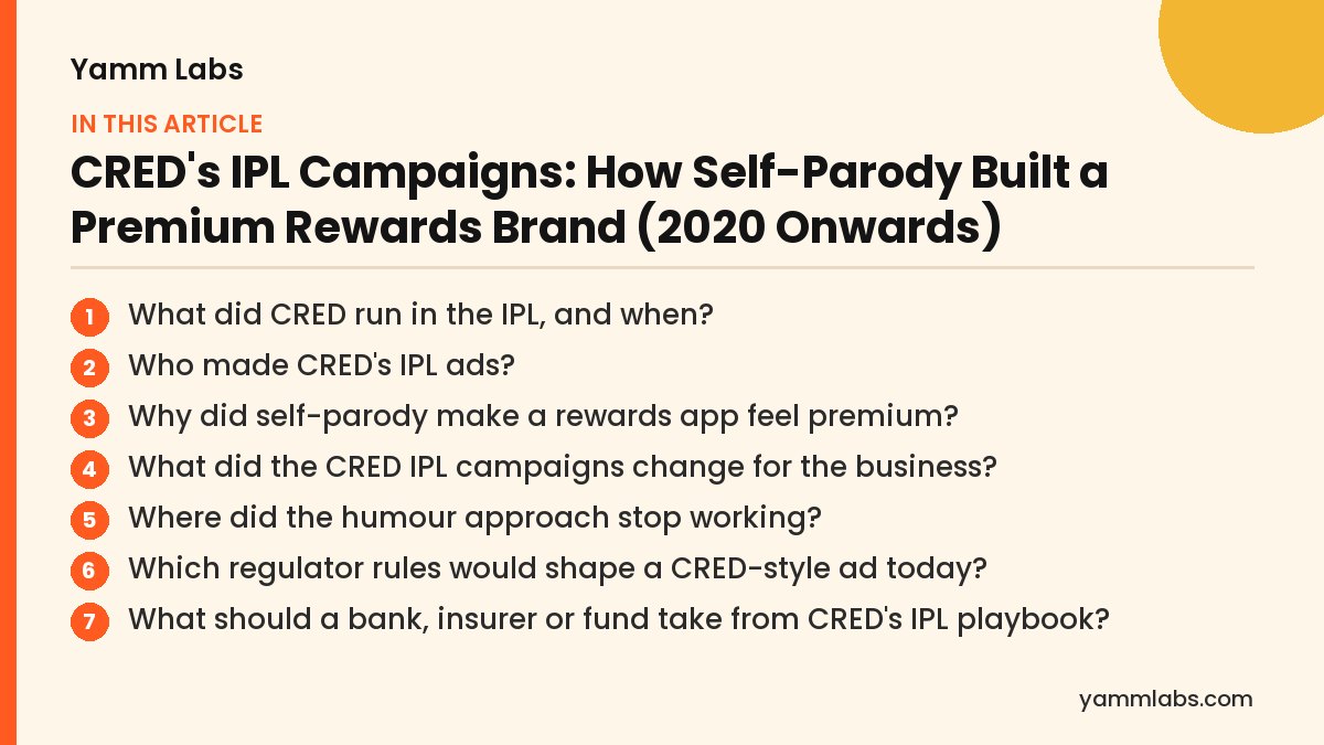 CRED's IPL Campaigns: what this article covers