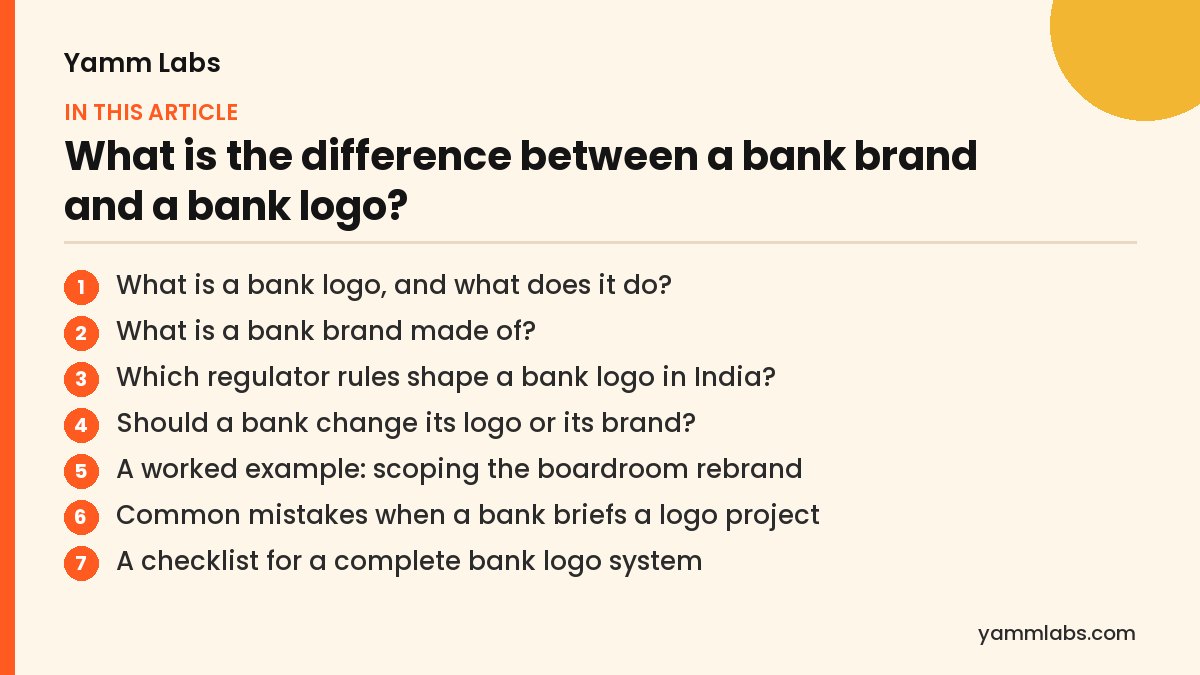 What is the difference between a bank brand and a bank logo? What this article covers