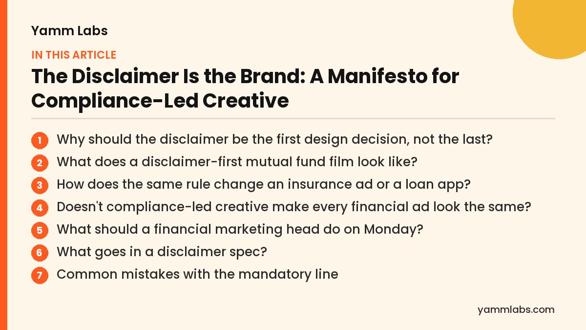 Compliance-led creative: what this article covers