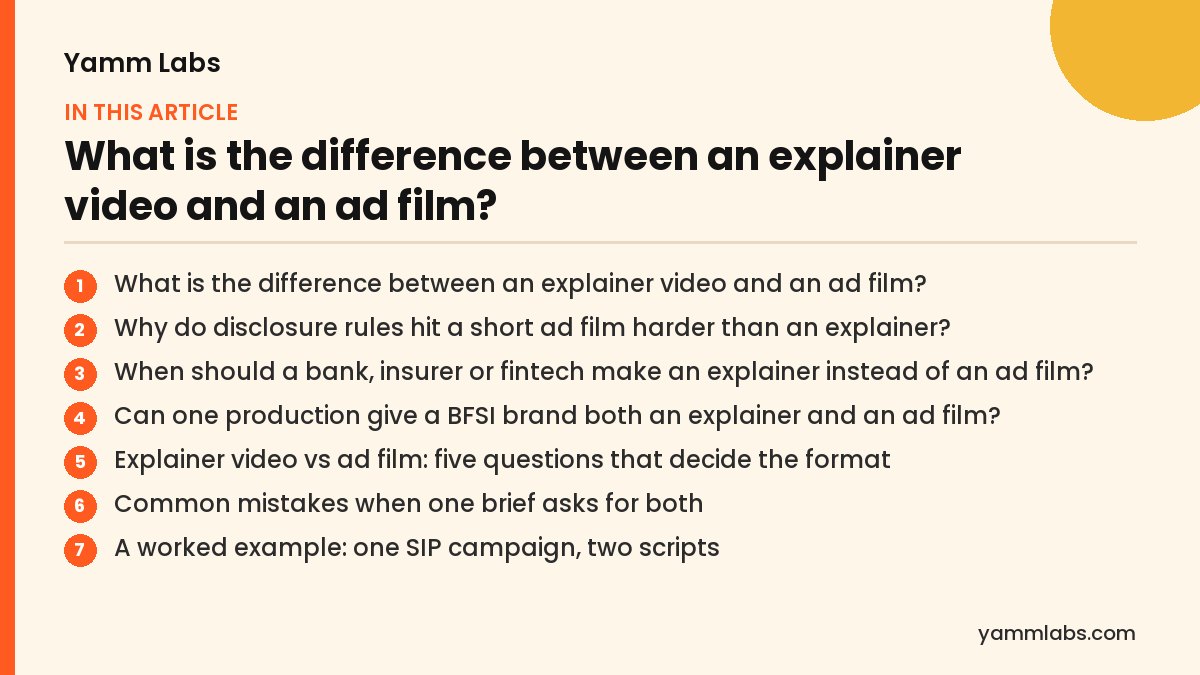Explainer video vs ad film? What this article covers