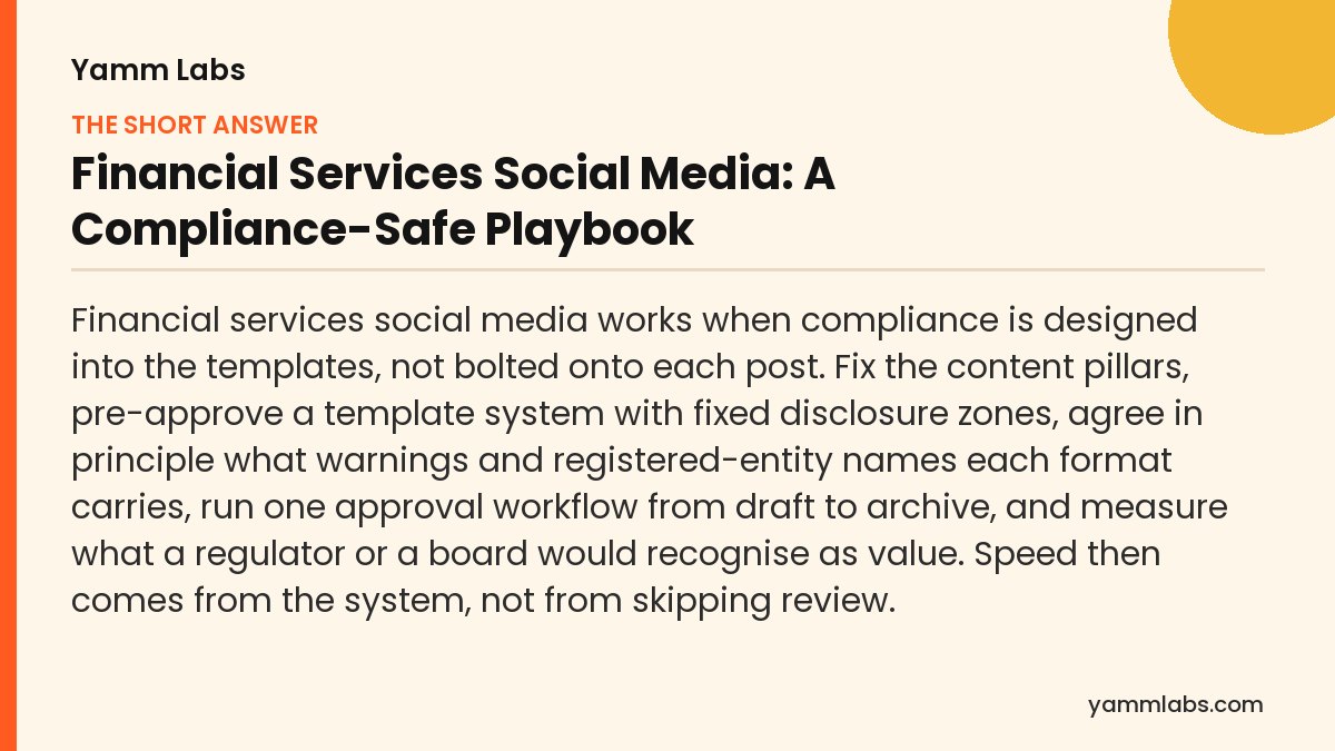 Financial Services Social Media: the short answer, summarised