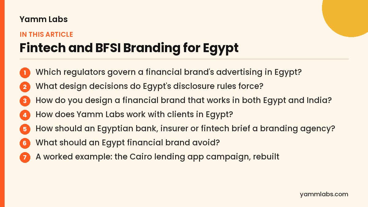 Fintech and BFSI Branding for Egypt: what this article covers