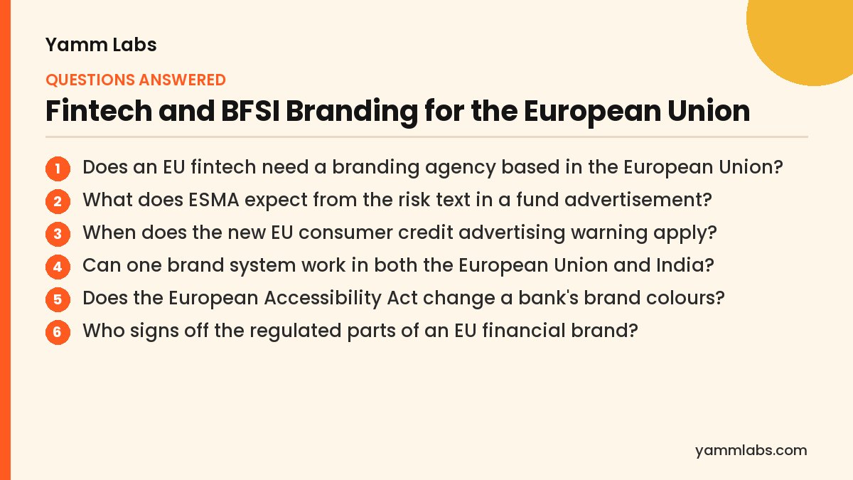 Fintech and BFSI Branding for the European Union: questions this article answers