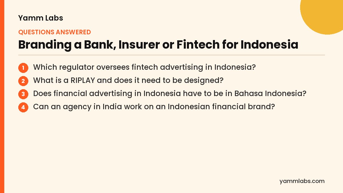 Branding a Bank, Insurer or Fintech for Indonesia: questions this article answers