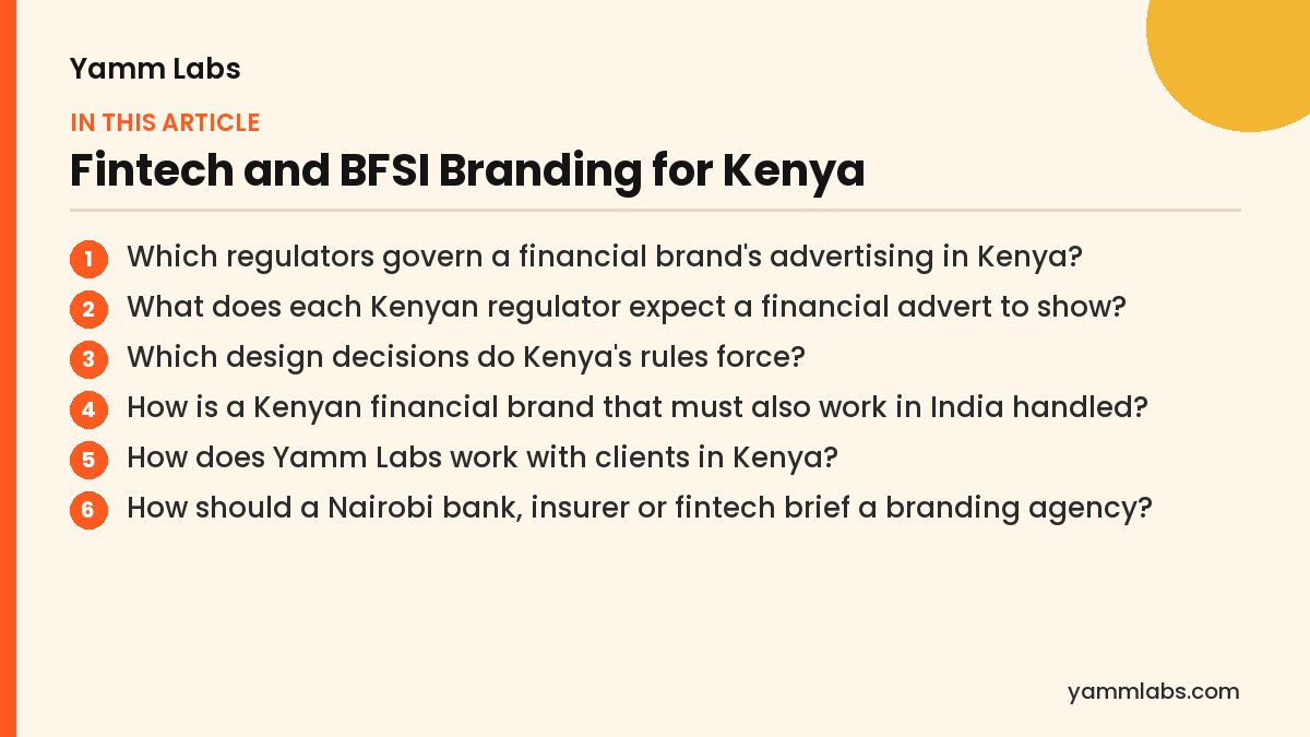 Fintech and BFSI Branding for Kenya: what this article covers