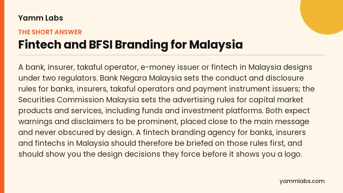 Fintech and BFSI Branding for Malaysia: the short answer, summarised