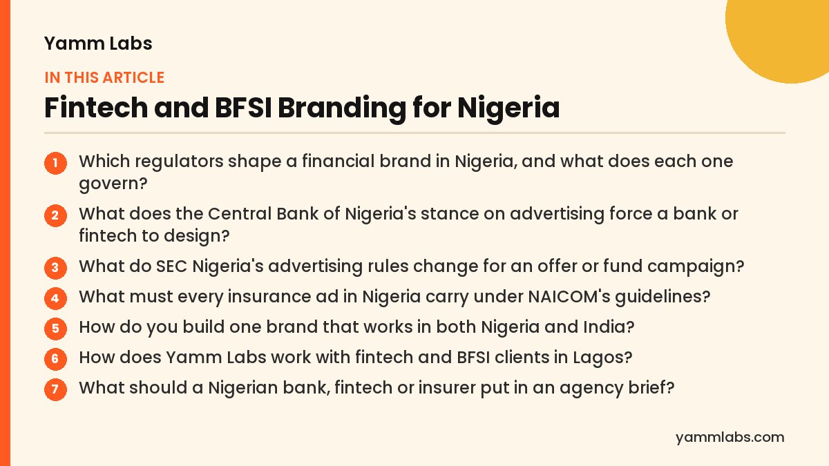 Fintech and BFSI Branding for Nigeria: what this article covers