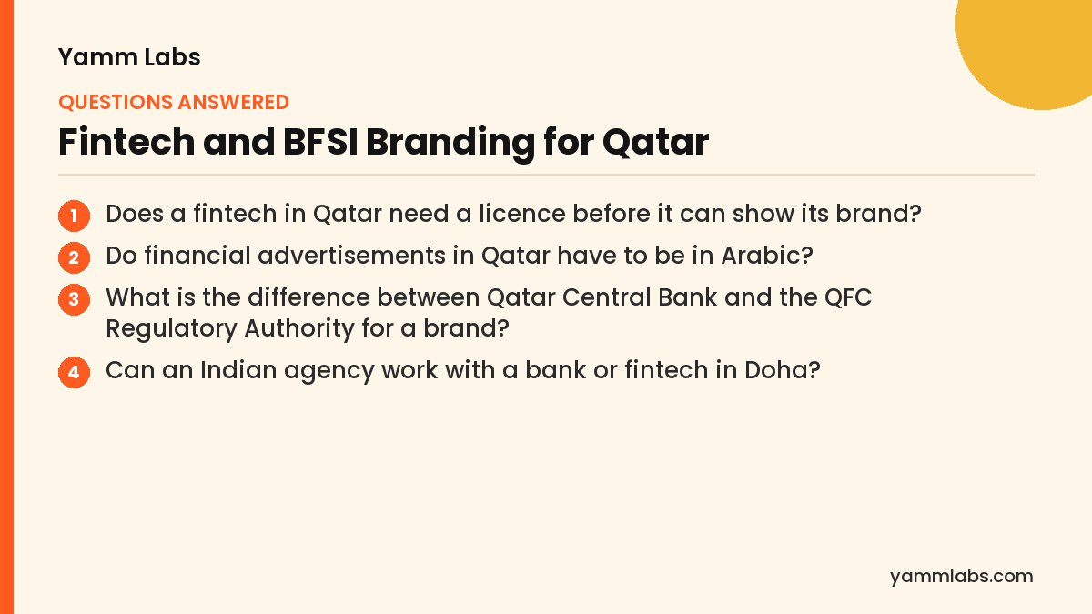 Fintech and BFSI Branding for Qatar: questions this article answers