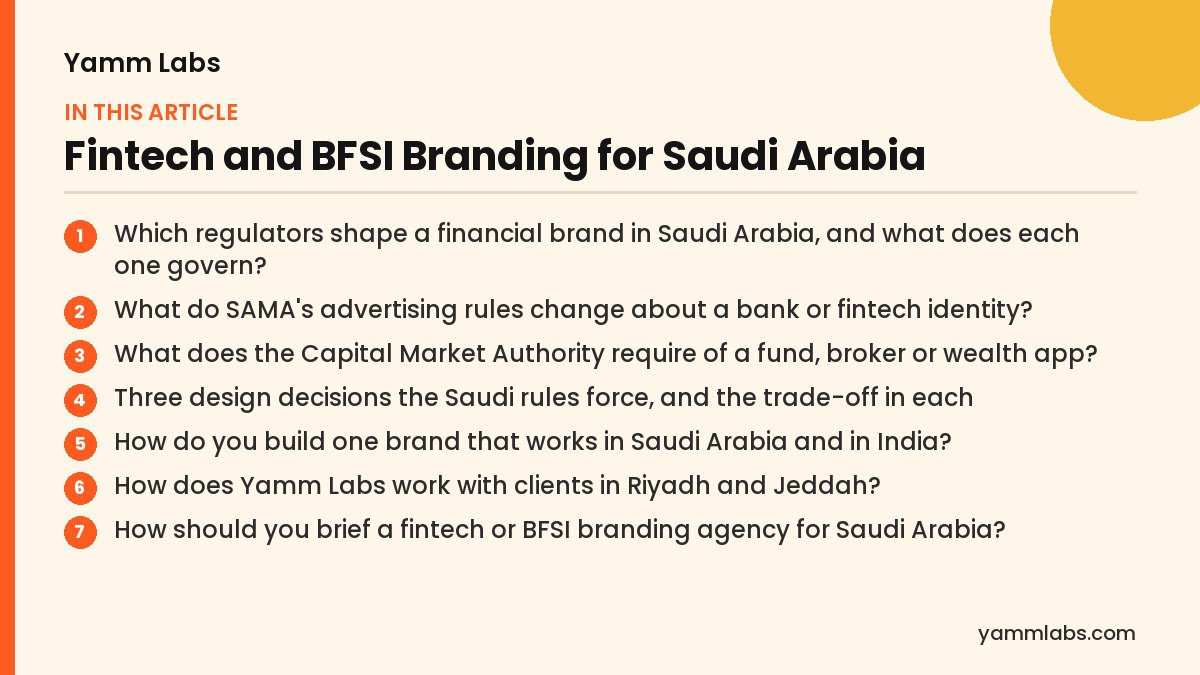 Fintech and BFSI Branding for Saudi Arabia: what this article covers