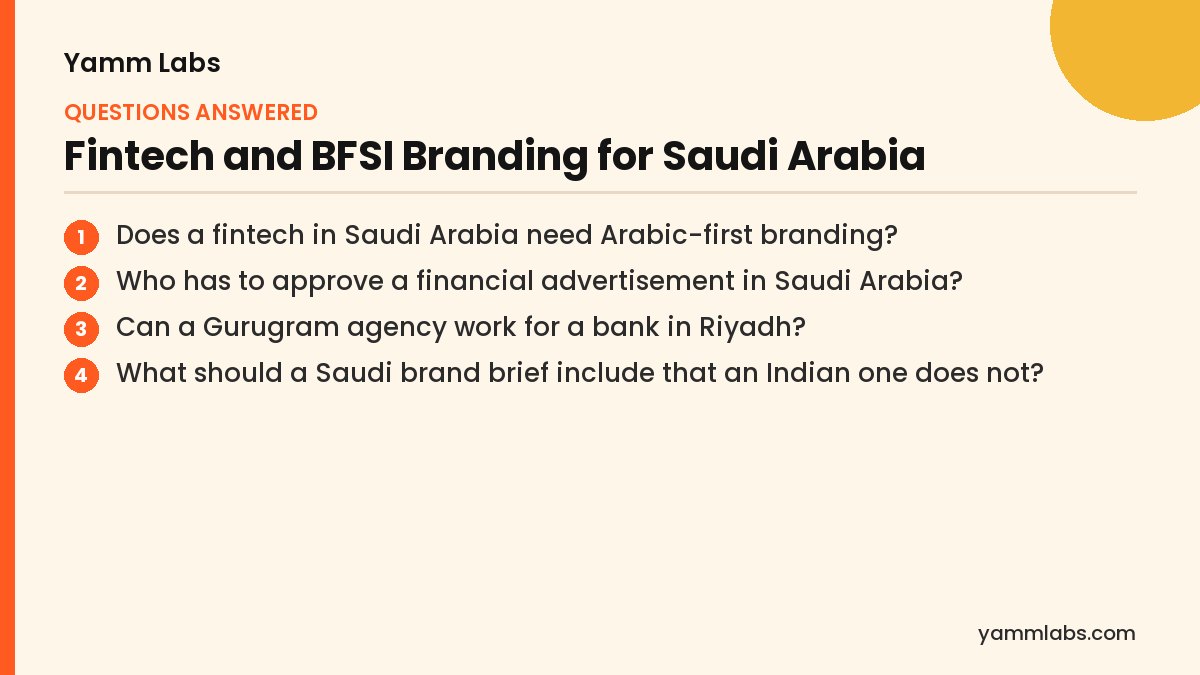 Fintech and BFSI Branding for Saudi Arabia: questions this article answers
