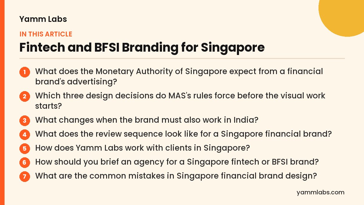 Fintech and BFSI Branding for Singapore: what this article covers
