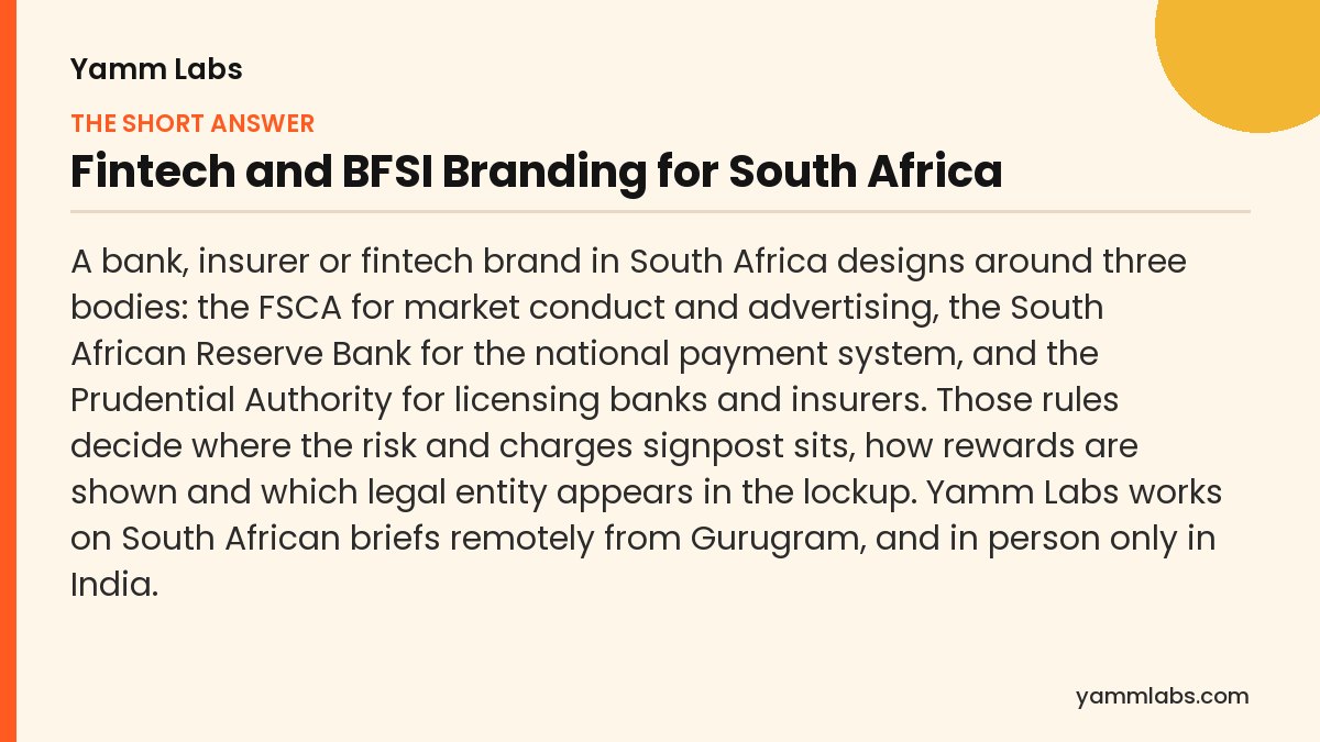 Fintech and BFSI Branding for South Africa: the short answer, summarised