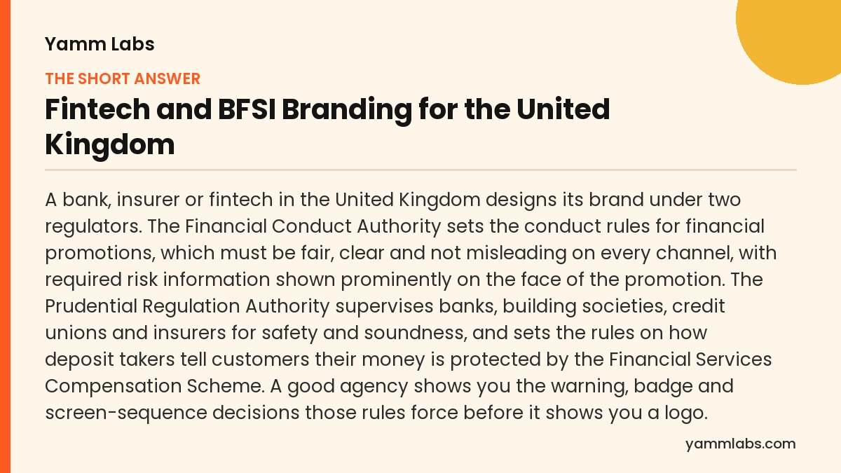 Fintech and BFSI Branding for the United Kingdom: the short answer, summarised