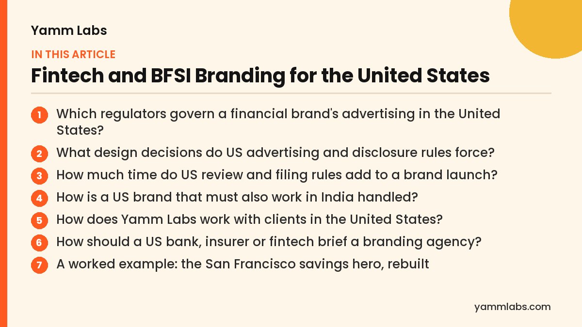 Fintech and BFSI Branding for the United States: what this article covers