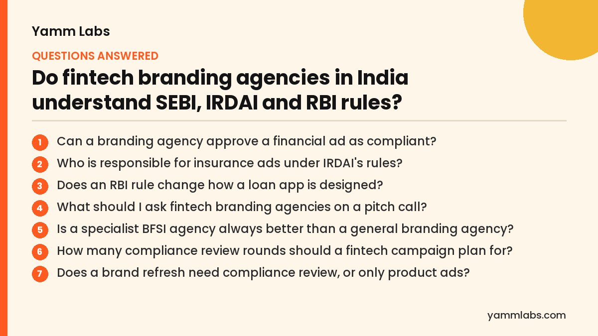 Do fintech branding agencies in India understand SEBI, IRDAI and RBI rules? Questions this article answers