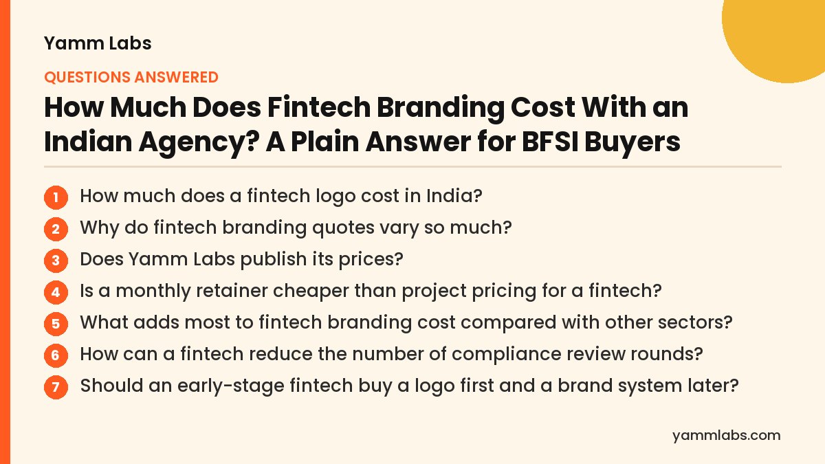 How Much Does Fintech Branding Cost With an Indian Agency? Questions this article answers