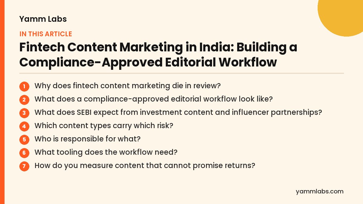 Fintech Content Marketing in India: what this article covers