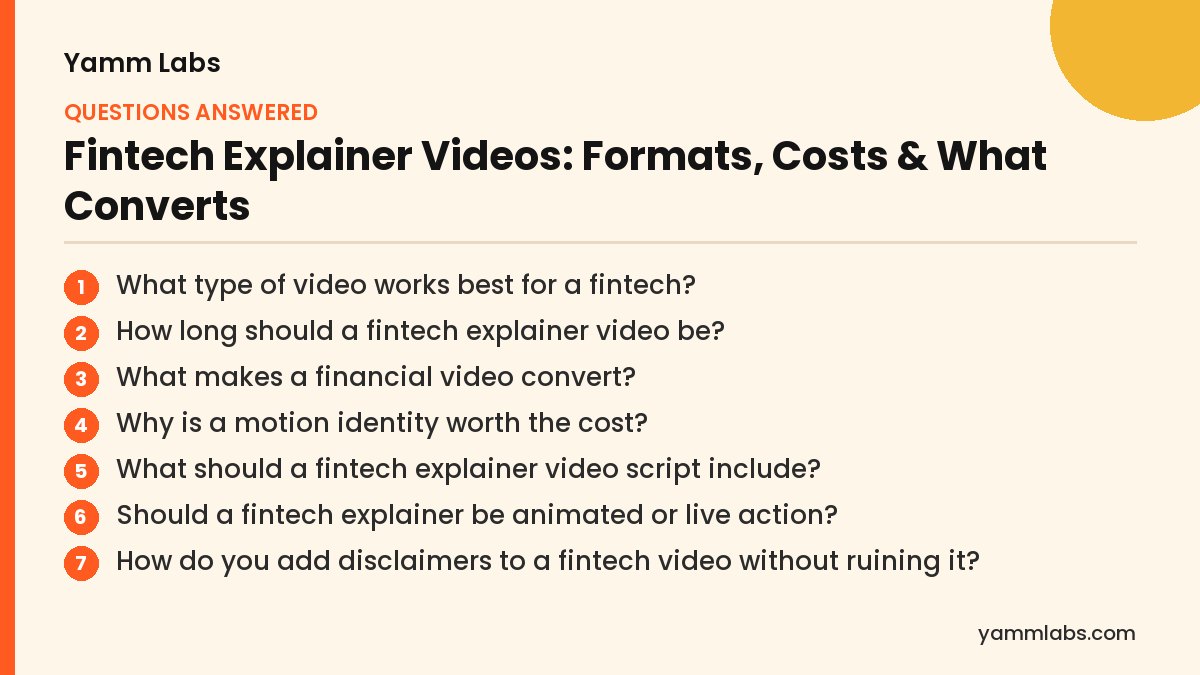 Fintech Explainer Videos: questions this article answers