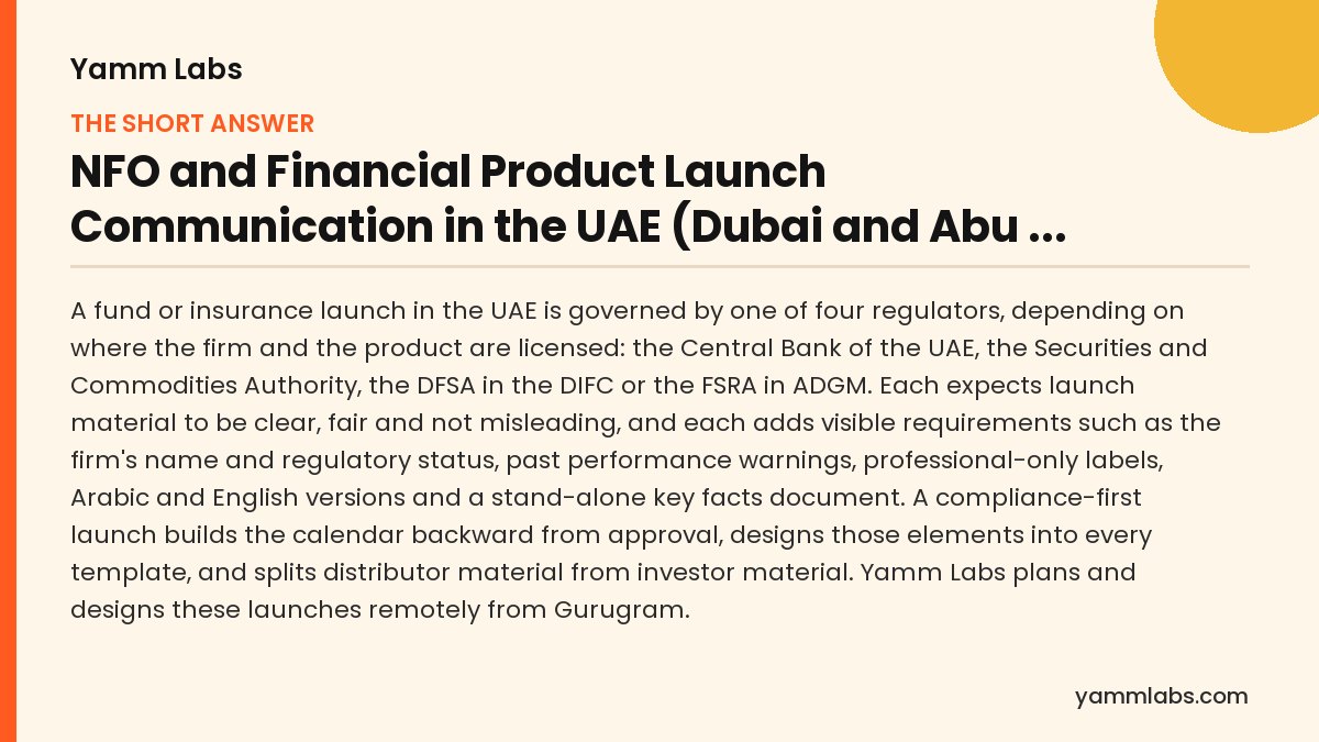 Insurance launch: the short answer, summarised