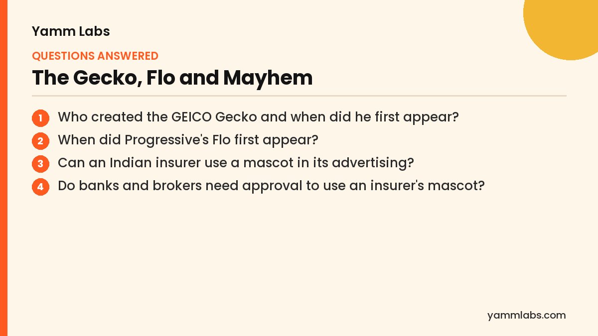 Insurance mascots: questions this article answers