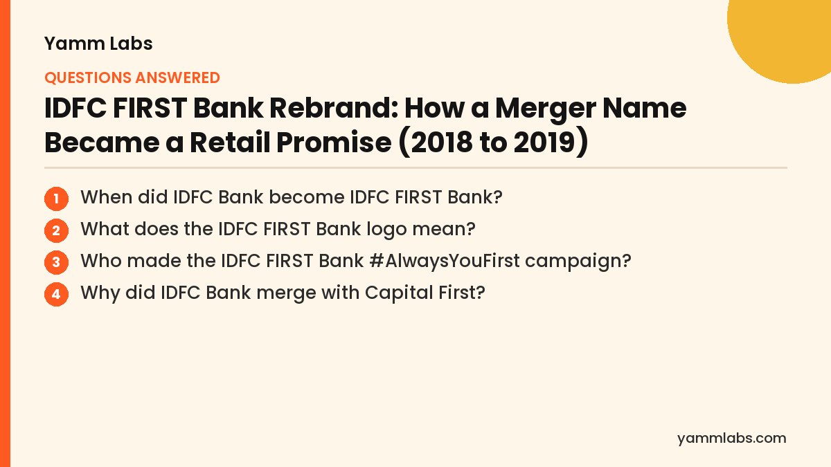 IDFC FIRST Bank Rebrand: questions this article answers