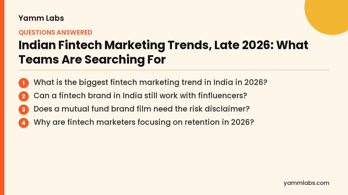 Indian Fintech Marketing Trends, Late 2026: questions this article answers