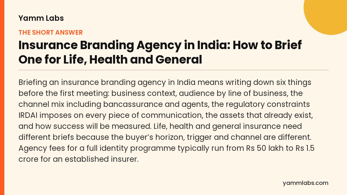 Insurance Branding Agency in India: the short answer, summarised