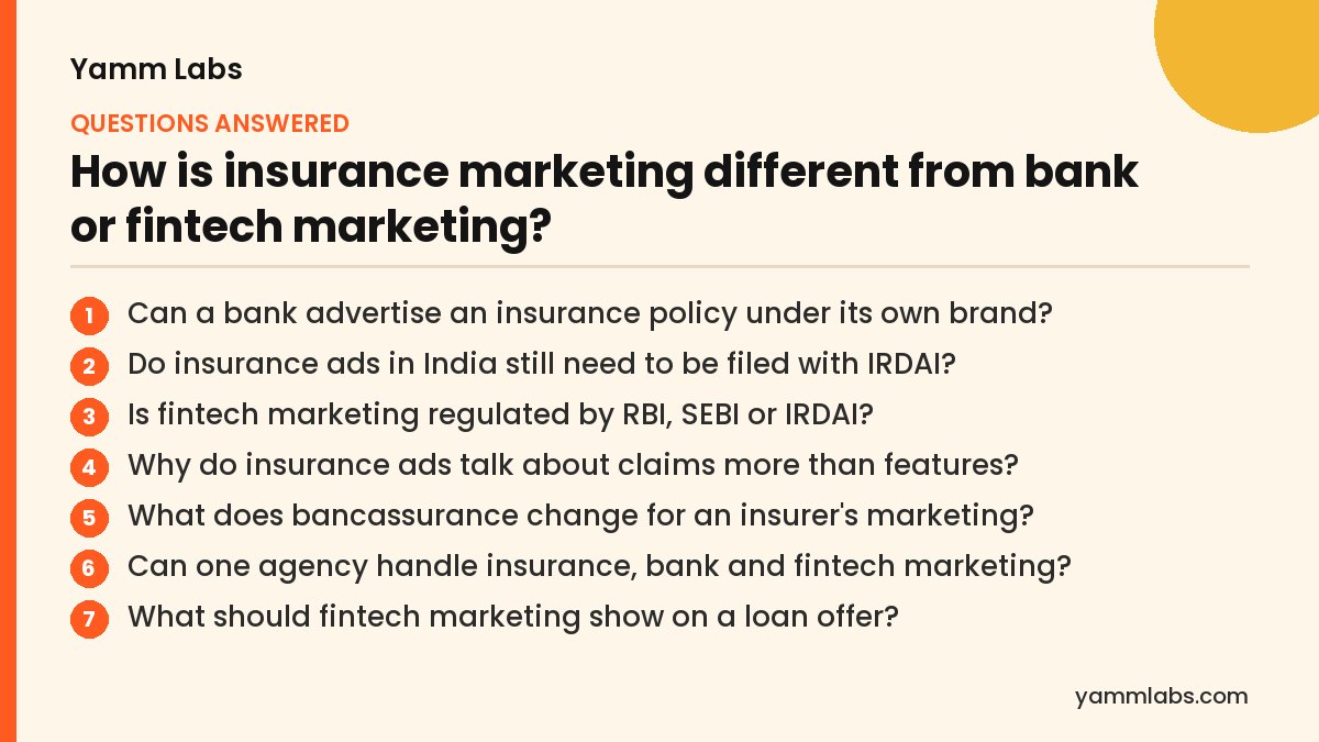 How is insurance marketing different from bank or fintech marketing? Questions this article answers